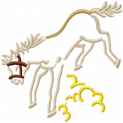 Horses Embroidery Design 6